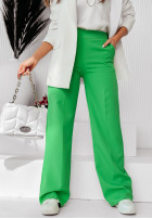 Eleganckie spodnie wide leg Just Believe zielone