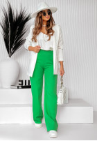 Eleganckie spodnie wide leg Just Believe zielone
