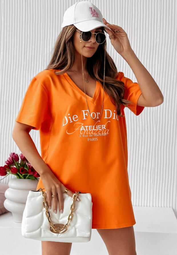 Bluzka tunika Atelier pomarańczowa