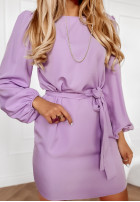 Dress z bufkami i paskiem Crazy About You in lilac