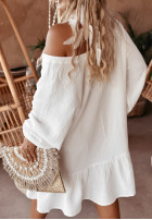 Muślinowa sukienka oversize Aloha Beaches biała