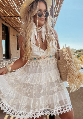 Koronkowa sukienka boho Sicily ecru