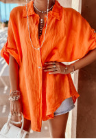 Lniana Shirt Sun Symphony in orange
