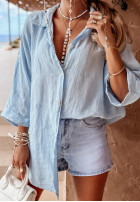 Lniana Shirt Sun Symphony in baby blue