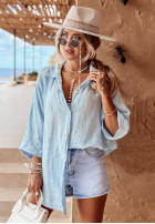 Lniana Shirt Sun Symphony in baby blue