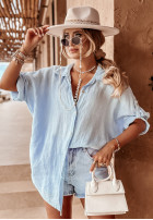 Lniana Shirt Sun Symphony in baby blue