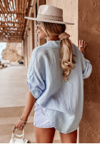 Lniana koszula Sun Symphony błękitna