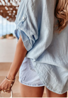 Lniana koszula Sun Symphony błękitna