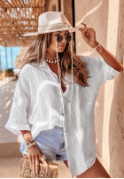 Lniana Shirt Sun Symphony in white