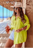 Lniana Shirt Sun Symphony in lime green