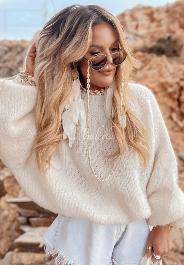Sweter oversize Beautiful Dream beżowy