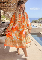 Wzorzysta Dress Magnala Rio in orange