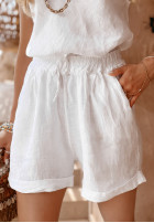 Krótkie woven spodenki Summery Essentials in in in ecru