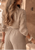 woven Trousers Summery Essentials in beige