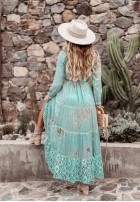 Sukienka ze zdobieniem Romila jasnoniebieska