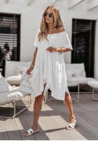 Blouse Tunic oversize I Am Me in white