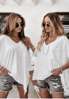 Blouse z kieszonką Sometimes in white