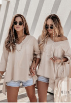Blouse z kieszonką Sometimes in beige
