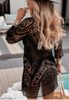 Koronkowa Blouse boho Saltwater in black