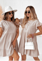 Muślinowa Dress Tiki Party in beige