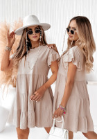 Muślinowa Dress Tiki Party in beige