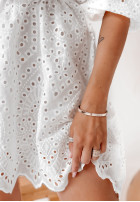 Ażurowa sukienka hiszpanka boho Harmonious ecru