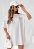 Sukienka tunika z nadrukiem Los Angeles LA biała