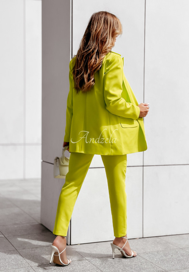 Eleganckie spodnie Trendsetter limonkowe