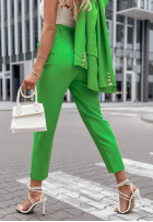 Eleganckie spodnie z wysokim stanem Juliette zielone