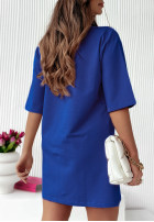 Sukienka tunika mini Federica kobaltowa
