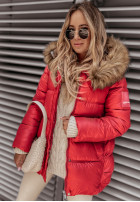 Pikowana Jacket z kapturem Lucky in red
