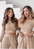 Set Blouse i Trousers wide leg Don’t Stop in camel