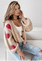 Zapinany kardigan Berry Lover camelowy