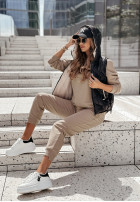 Pikowana Waistcoat z kapturem On Rainy Days in black