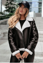 Jacket of leather imitation z futrem Spice, Spice Baby in black