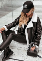 Jacket of leather imitation z futrem Spice, Spice Baby in black