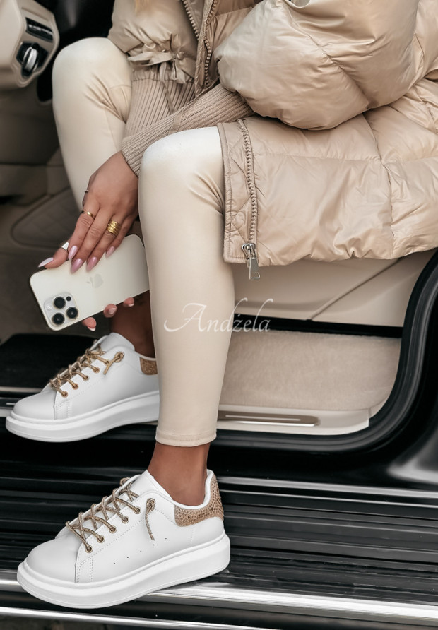 Adidasy Chic Shoes biało-złote