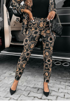 Eleganckie spodnie we wzory Premium czarne
