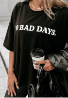 T-shirt z nadrukiem Zero Bad Days czarny