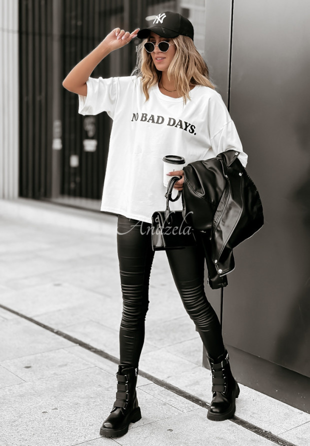 T-shirt z nadrukiem No Bad Days biały
