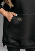 Sweatshirt z kieszenią i kapturem Siempre in black