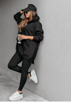 Sweatshirt z kieszenią i kapturem Siempre in black