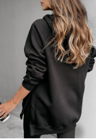 Sweatshirt z kieszenią i kapturem Siempre in black