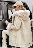 Jacket parka z futerkiem Stay Warm in beige