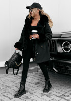 Jacket parka z futerkiem Stay Warm in black