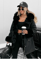 Jacket parka z futerkiem Stay Warm in black
