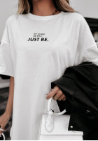 T-shirt z nadrukiem Just Be biały