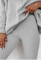 Set 3in1 Leggings, Top i Sweatshirt Super Fit in grey Melange