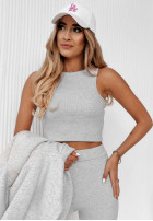 Set 3in1 Leggings, Top i Sweatshirt Super Fit in grey Melange