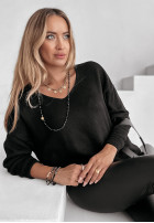 Jumper z dekoltem Hot Tea  in black